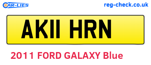 AK11HRN are the vehicle registration plates.