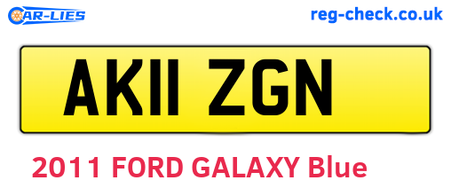 AK11ZGN are the vehicle registration plates.