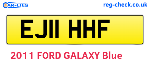 EJ11HHF are the vehicle registration plates.