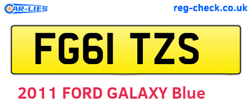 FG61TZS are the vehicle registration plates.