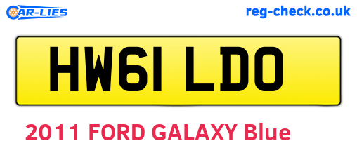 HW61LDO are the vehicle registration plates.