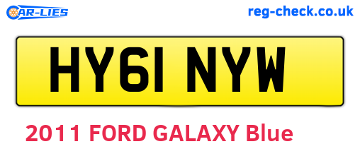HY61NYW are the vehicle registration plates.