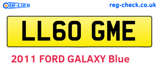 LL60GME are the vehicle registration plates.