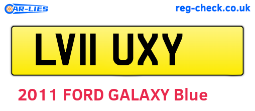 LV11UXY are the vehicle registration plates.