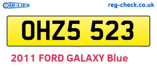 OHZ5523 are the vehicle registration plates.