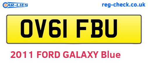 OV61FBU are the vehicle registration plates.