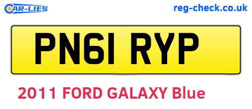 PN61RYP are the vehicle registration plates.