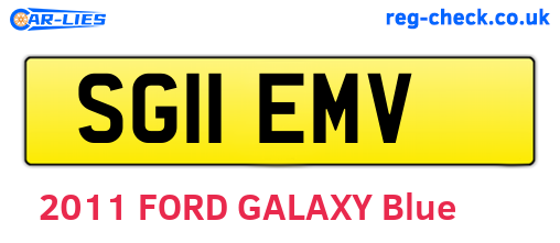 SG11EMV are the vehicle registration plates.