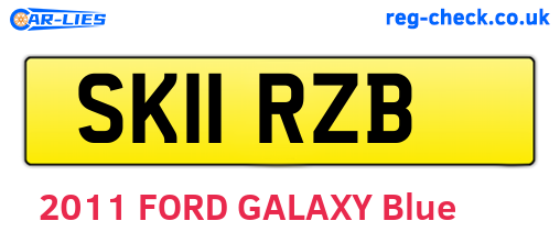 SK11RZB are the vehicle registration plates.