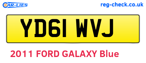 YD61WVJ are the vehicle registration plates.