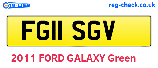 FG11SGV are the vehicle registration plates.