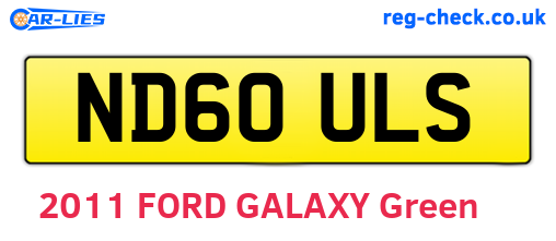 ND60ULS are the vehicle registration plates.