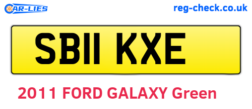 SB11KXE are the vehicle registration plates.