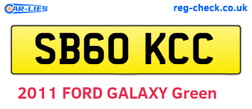 SB60KCC are the vehicle registration plates.