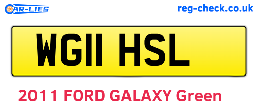 WG11HSL are the vehicle registration plates.