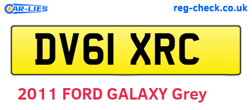 DV61XRC are the vehicle registration plates.