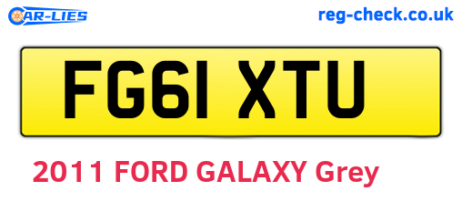 FG61XTU are the vehicle registration plates.