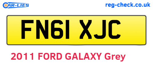 FN61XJC are the vehicle registration plates.