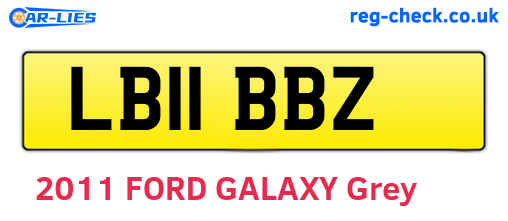 LB11BBZ are the vehicle registration plates.