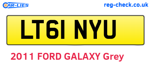 LT61NYU are the vehicle registration plates.
