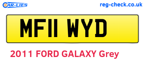 MF11WYD are the vehicle registration plates.