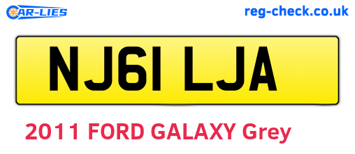NJ61LJA are the vehicle registration plates.