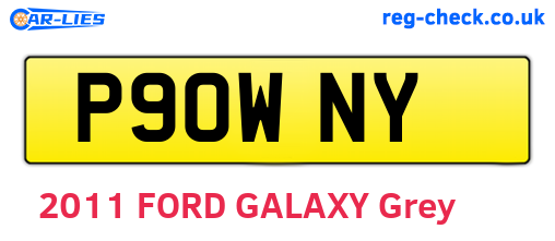 P90WNY are the vehicle registration plates.