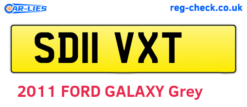 SD11VXT are the vehicle registration plates.