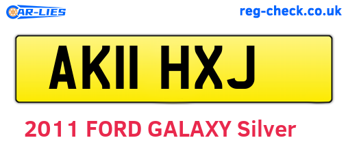 AK11HXJ are the vehicle registration plates.