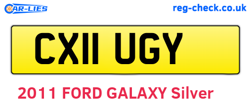 CX11UGY are the vehicle registration plates.