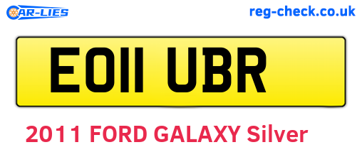 EO11UBR are the vehicle registration plates.