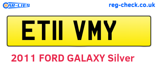 ET11VMY are the vehicle registration plates.
