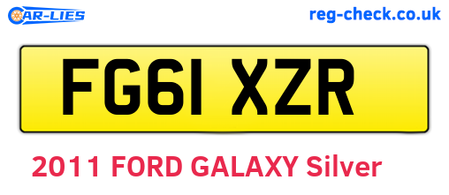 FG61XZR are the vehicle registration plates.