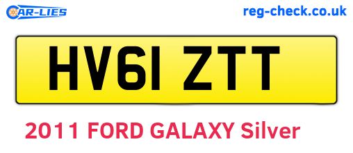 HV61ZTT are the vehicle registration plates.