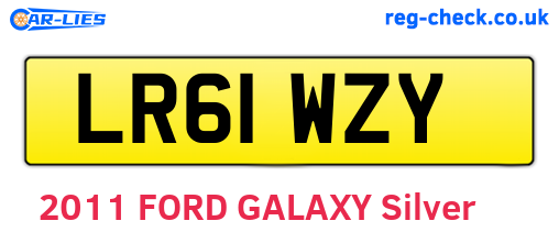 LR61WZY are the vehicle registration plates.