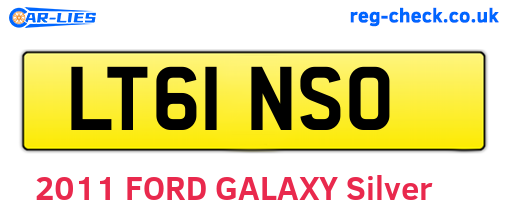 LT61NSO are the vehicle registration plates.