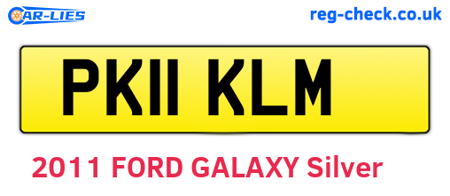 PK11KLM are the vehicle registration plates.
