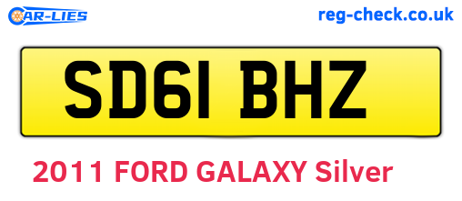 SD61BHZ are the vehicle registration plates.