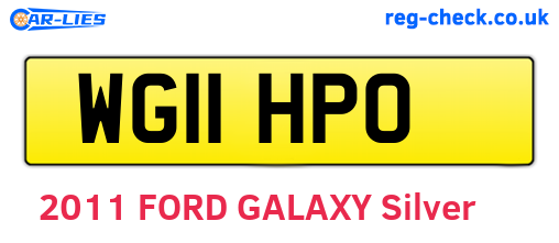 WG11HPO are the vehicle registration plates.
