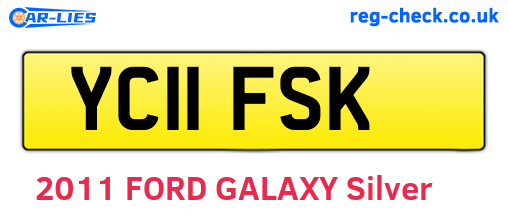 YC11FSK are the vehicle registration plates.