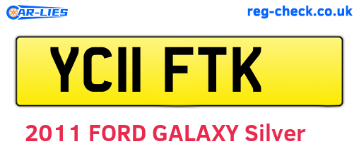 YC11FTK are the vehicle registration plates.