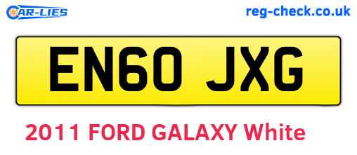 EN60JXG are the vehicle registration plates.