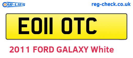 EO11OTC are the vehicle registration plates.