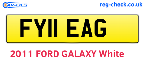 FY11EAG are the vehicle registration plates.