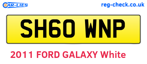 SH60WNP are the vehicle registration plates.