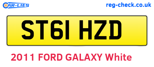 ST61HZD are the vehicle registration plates.