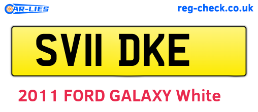 SV11DKE are the vehicle registration plates.