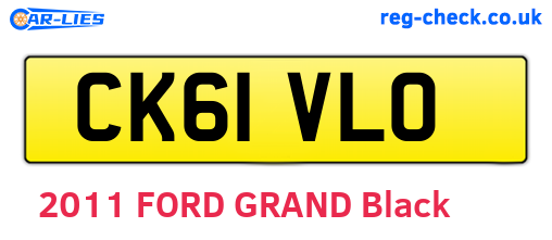 CK61VLO are the vehicle registration plates.