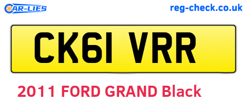 CK61VRR are the vehicle registration plates.
