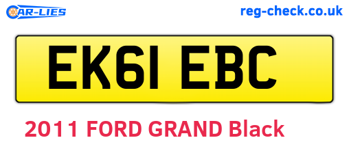 EK61EBC are the vehicle registration plates.